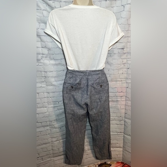 Banana Republic Hampton Fit Crop Linen Trousers Size 2 - Picture 2 of 5